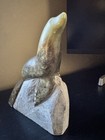 Vintage Handcarved R  Powers Signed Eskimo Inuit Stone Seal Sculpture
