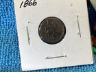 1866 Three Cent Nickel Worn But Legible Free Shipping