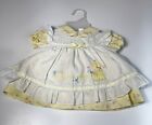 Vintage Mayfair Baby Dress And Pinafore Newborn Up To 14 Lbs Yellow White Bunny