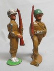 Lot Of 6 Vintage Barclay Manoil Soldiers Riflemnn Cast Metal Toys