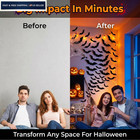 Halloween Bat Decorations  3d Black Wall Decor Stickers  140pcs 