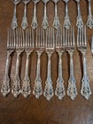Wallace Grand Baroque Pattern Sterling Silver Flatware Set Service For 8 Plus