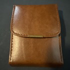 Vtg Manicure Kit  3 Pc  Grooming Set Travel Ground Leather Case Made In Austria