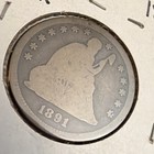 1891 S Seated Liberty Quarter 25c No Arrows Business Strike 
