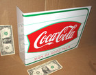 Coca-cola Coke - Fishtail Two Sided Flange Sign -sticks Out From Wall -dated  99