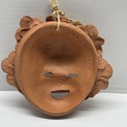 Vintage Terra Cotta Mask Bacchus Italian Art Pottery Garden Made In Italy