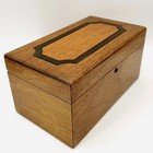 Antique Wood Box Case Card Poker Chip Set