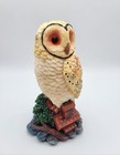 Realistic Owl Figurine Bird Decor Hand Painted Owl Statue Collectible Sculpture