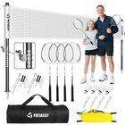 Professional Badminton Set - 4 Carbon Fiber Rackets   Net For Outdoor Sports