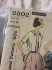 Vintage 1950s Sewing Pattern Simplicity 2502 Bust 38 Size 18 Vintage Dress