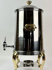 Bon Chef 5 1 2 Gallon Dispenser Coffee Urn Stainless Steel Brass Accent Catering