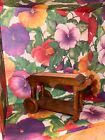 Vintage Dollhouse Wooden Beverage Cart Tea Cart Side Bar Wheeled Side Table