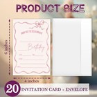 Pink Bow Birthday Invitations For Girls Boys Kids 20 Pack Birthday Invitation   