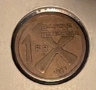1961 State Of Katanga 1 Franc Bronze Coin Km 1