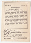 Wright Airplane Brothers Wilbur   Orville  Echte Wagner Margarine Elmshorn 1928