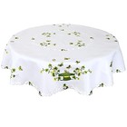  Embroidered Irish Clover St  Patrick   s Day Tablecloth  Shamrock 70   round 