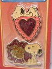 Vintage Snoopy Glitter Magnets Valentine Heart Ultra Rare Sealed