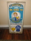 Vintage Pair Of Pabst Blue Ribbon Beer Wooden Bar Signs