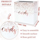 Rose Gold Card Box For Party Gift Card Box Holder Envelope Box For Wedding Bi   