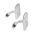 Square Gibeon Meteorite Sterling Silver Cuff Links Cufflinks 15 Mm