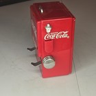 Coca-cola 1995 Vending Machine Style Coin Bank Red white silver Repro