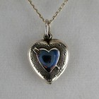 Sterling Silver Puffy Heart Charm For Bracelet Cupid s Arrow Vintage New Old