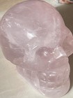 3  Natural Rose Quartz  Carved Crystal Skull Realistic Crystal Healing   sk709