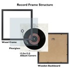 Vinyl Frame Record Frames For The Wall Display Album Covers  Wood 12 5x12 5 F   