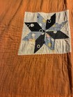Vintage Antique Lone Star Quilt Hand Stitched Pieced 8 Point Star Orange Calico