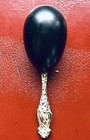 Antique Victorian 1800s Sterling Silver Ebony Egg Sock Darner   Sewing Tool