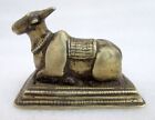 Hindu God Shiv Idol Nandi Figure Statue Asian Antique Old Rare Brass Hand Carved