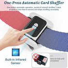 Automatic Card Shuffler 2 Deck  Rechargeable Playing Cards Shuffling Machine Wit