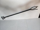 Vtg Primitive 36  Blacksmith Forged Wrought Iron Fireplace Tongs Fire Pit Hearth
