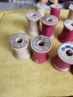 14 Vintage Wooden Spool Lot Star Talon Coats   Clark Belding Thread Spools Fast