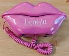 Vintage Benefit Makeup San Francisco Purple pink Lips Push Button Phone-untested