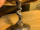 Outstanding Antique Meriden B Company Ornate Figural Heron Cake Stand 8 25  T
