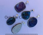 925 Sterling Silver Plated Moonstone   Mix Gemstone Pendant Lot Bulk Jewelry