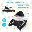 6 In 1 Baby Walker Adjustable Toddler Walker   Activity Center With Music Tray