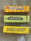 Vintage Lot Of 3 Carefree Wrigley   s Beech-nut Jumbo Gum Packs  Unopened  Nos