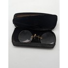 Antique Pince Nez Eyeglasses Rimless Chas  H  King Chambersburg Paround Case