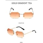 Sophisticated Sunglasses Gradient Tea Lenses Gold Frame Men Fashion Stylish 2026