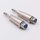 2 Pack 3-pin Xlr Female To 1 4 Inch Trs Stereo Male Balanced Audio Adapter