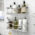 Shower Caddy  Self Adhesive Wall Shower Organizer  2-pack No Drill Bathroom S   