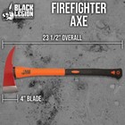 Black Legion Firefighter Axe  Striking Red Axe Head  Back Spike  23 1 2  Overall