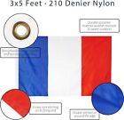 Anley Embroidered France Flag 3x5 Feet - French National Banner Flags