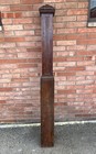 Large 78    Antique Fluted Oak Wood Stairs Newel Post