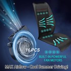 12v Car Cooling Seat Cushion With Massager Mesh Breathable Faux Leather For Cars