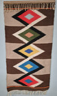 Vintage Hand Woven Geometric Tapestry  Wall Hanging 50  X 24  Folk Art  60s 70s