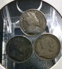 Lot Of 3 Old Canada 92 5  Silver Dimes Nice Lot 