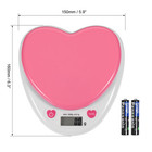 Electronic Digital Kitchen Scale 3000g 0 1g Abs Heart Shape Portable For Baking